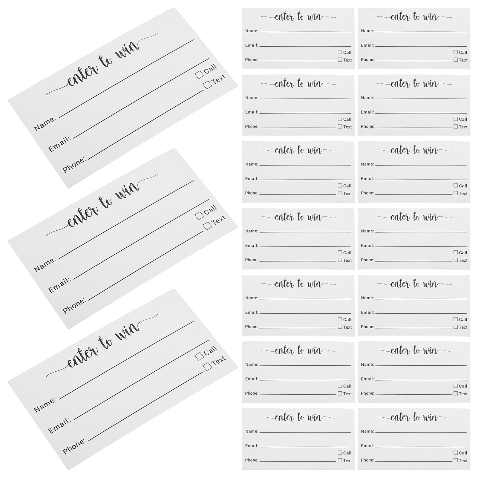 Printable Raffle Entry Form Template