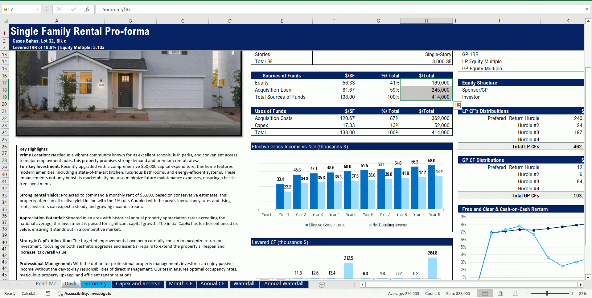 Pro Forma Excel Template