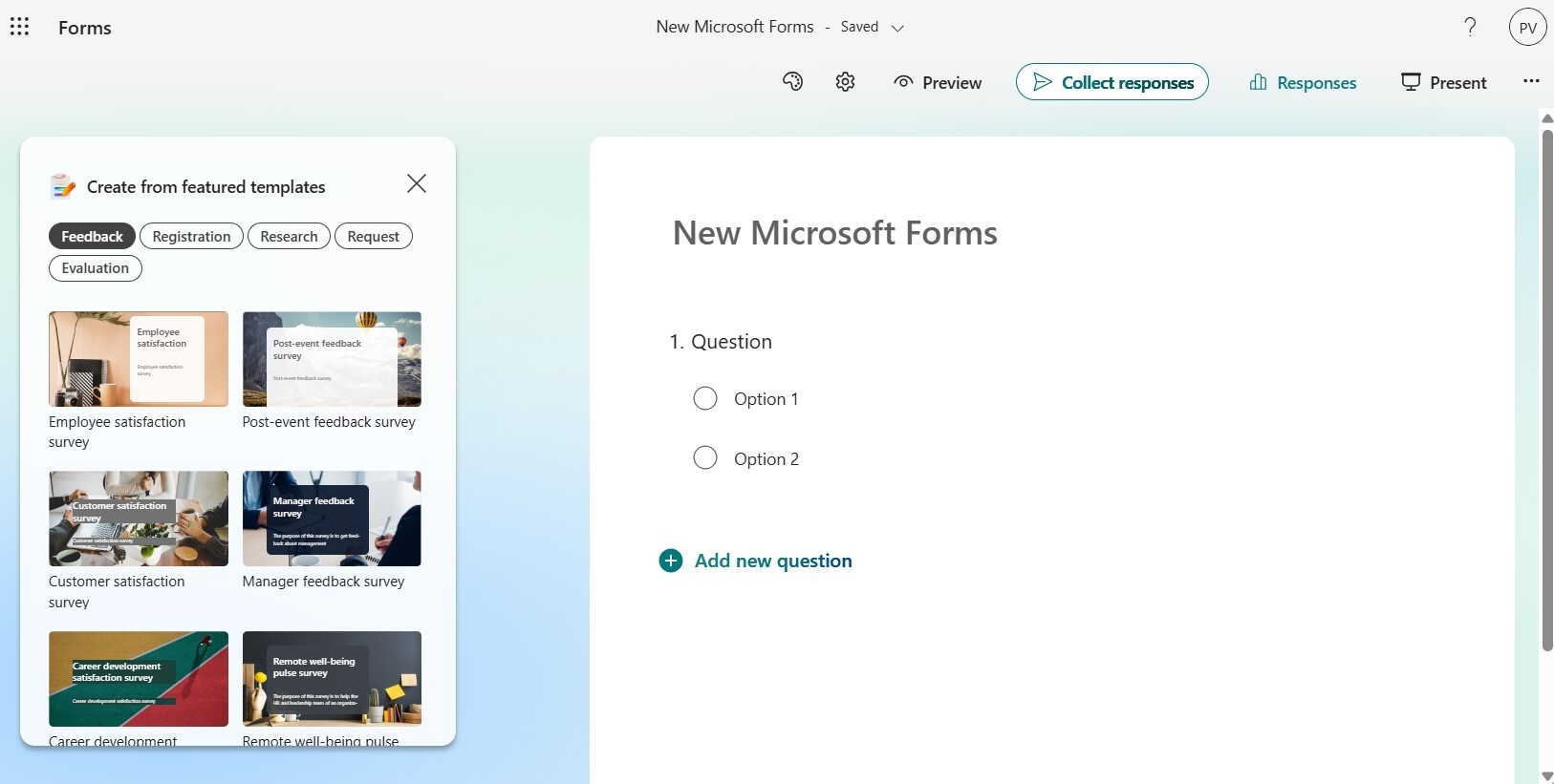Microsoft Forms Templates