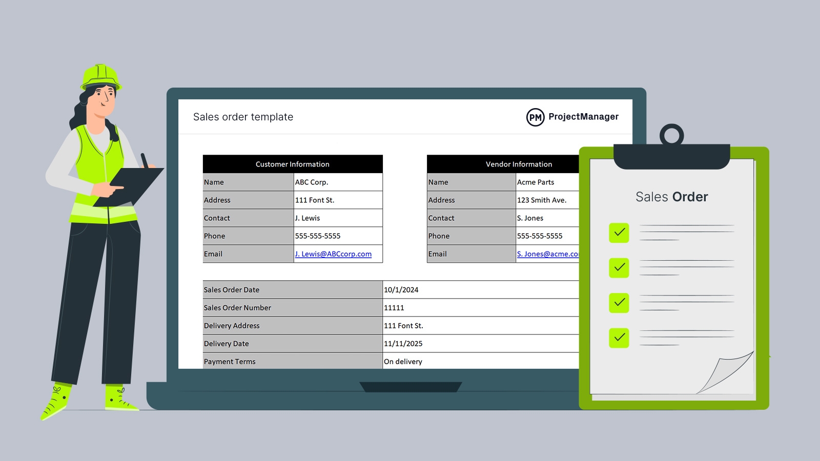 Sales Order Template For Excel Free Download 