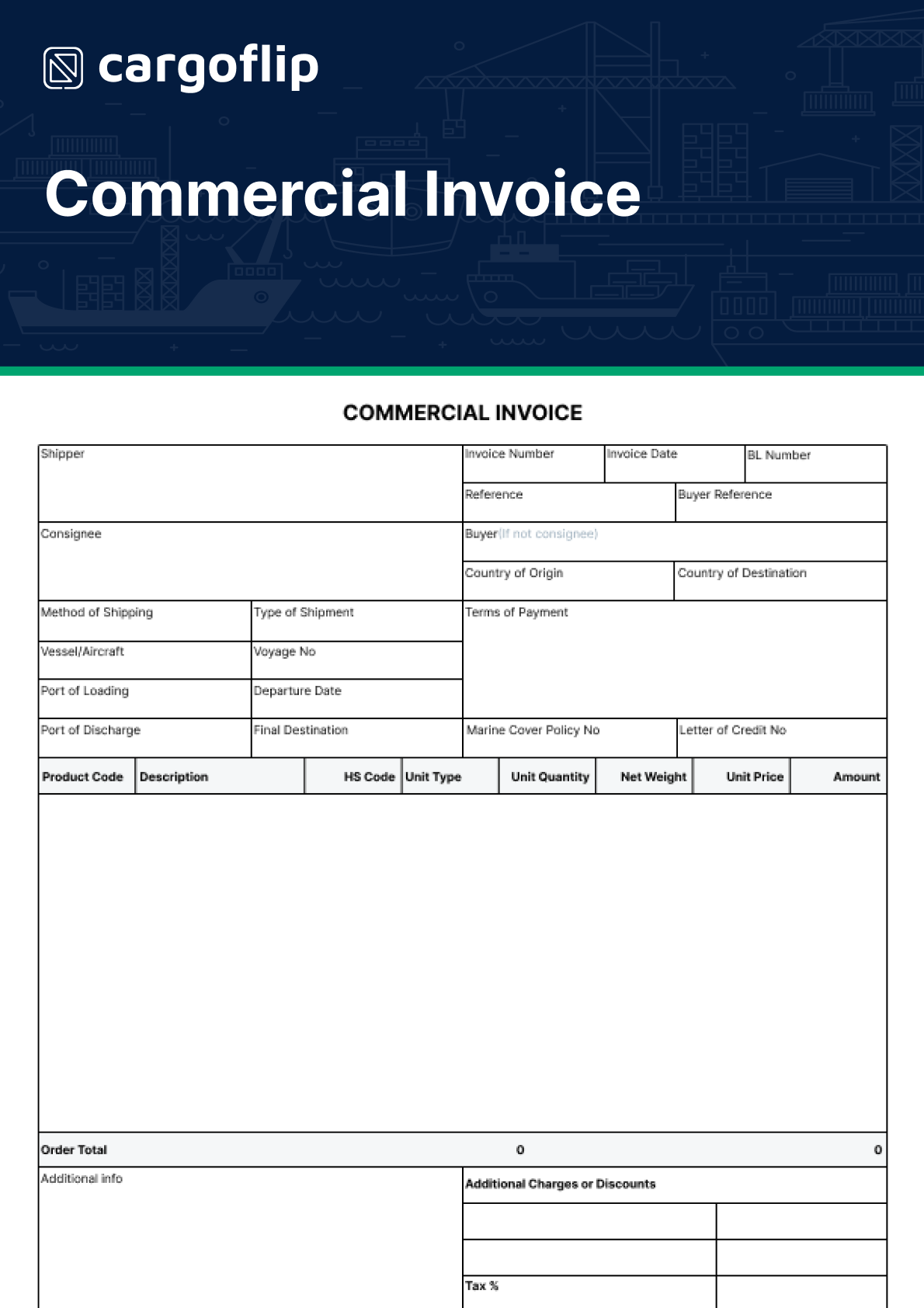 Shipping Document Templates Cargoflip