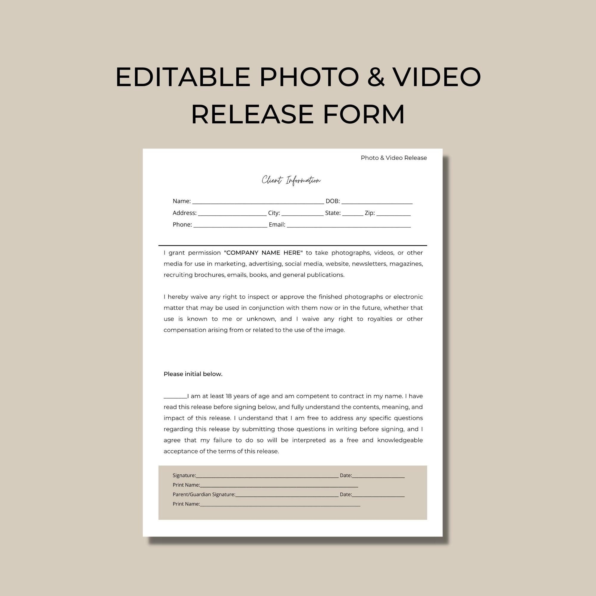 Surveillance Camera Consent Form Etsy Australia