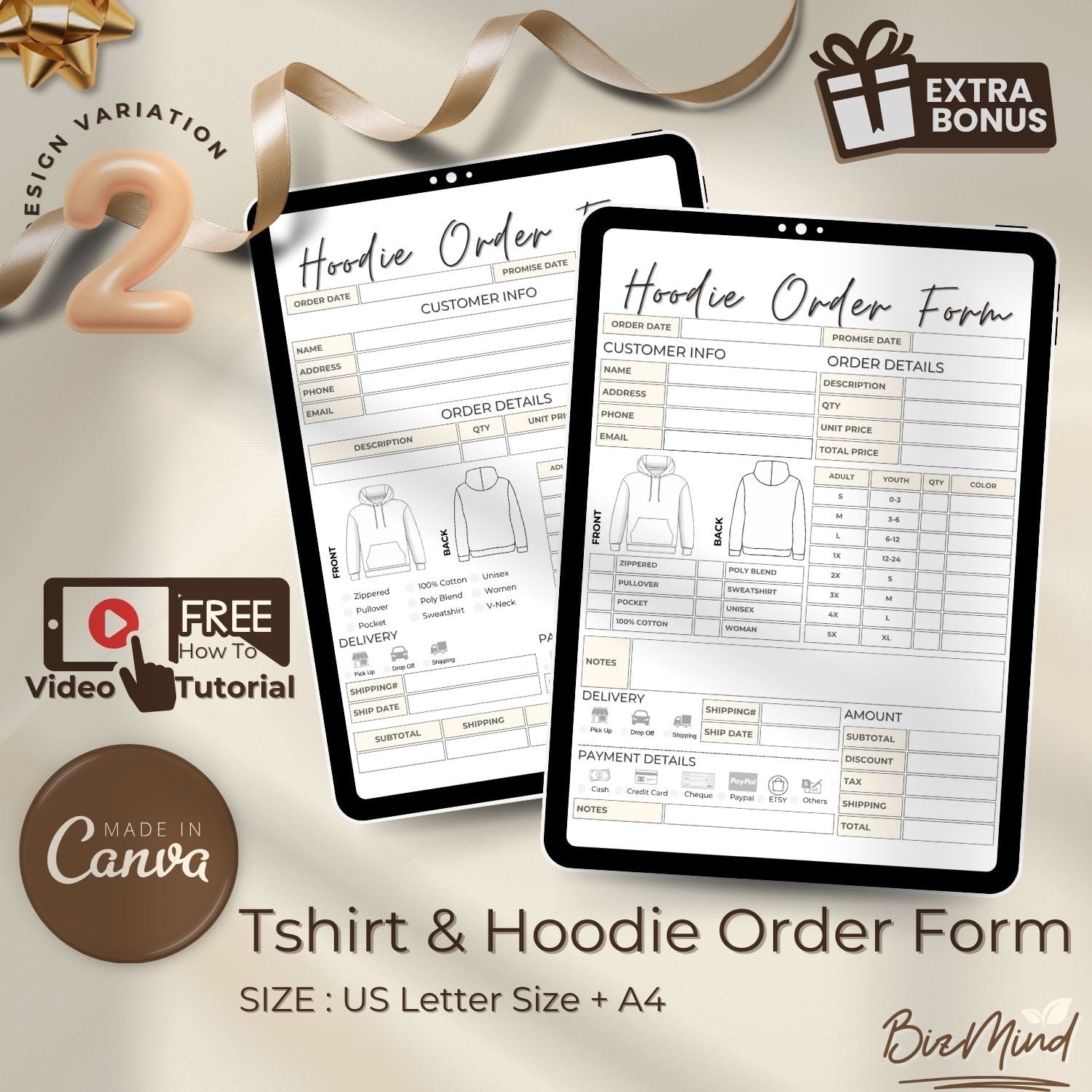 Hoodie Order Form Template Free