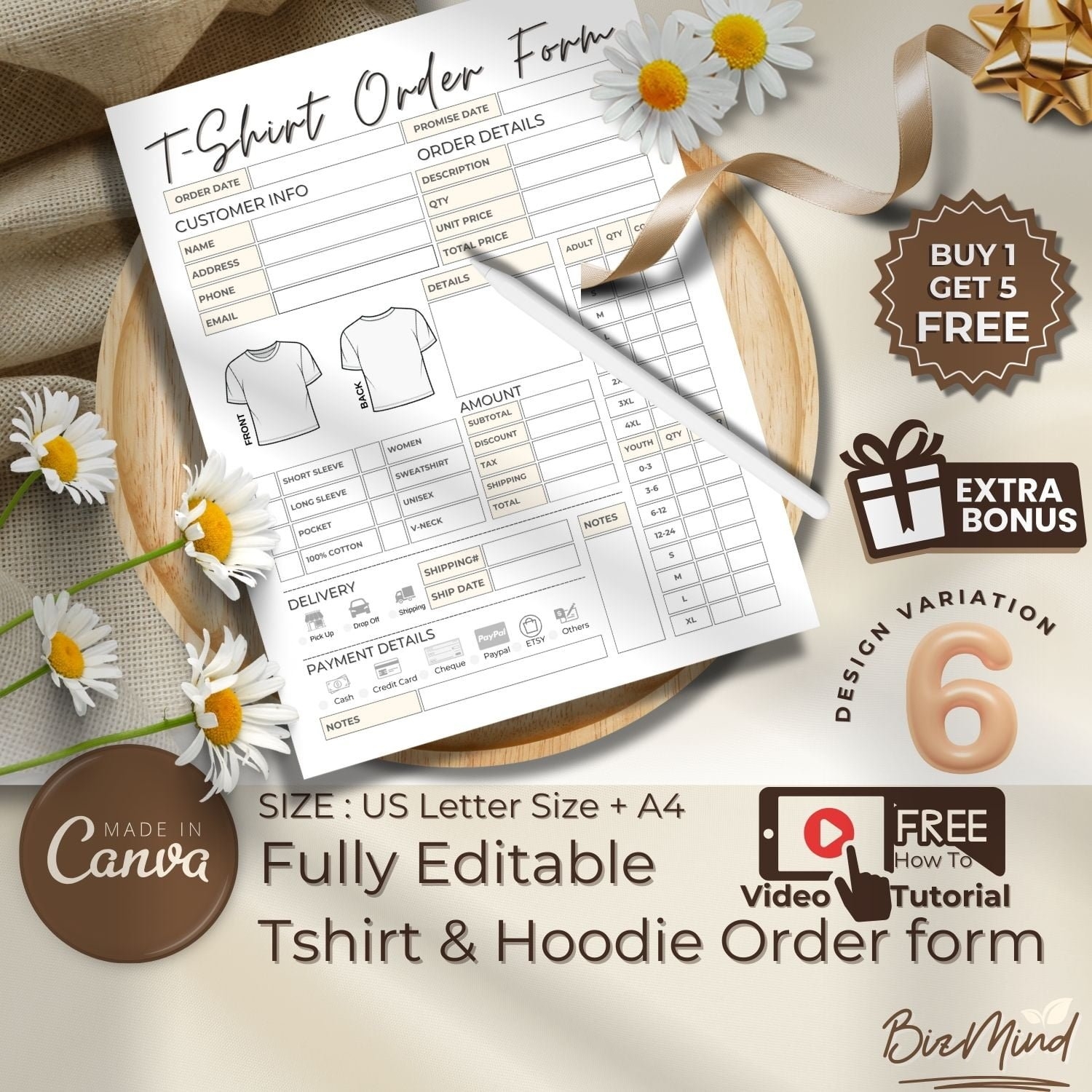 T-Shirt Order Form Template