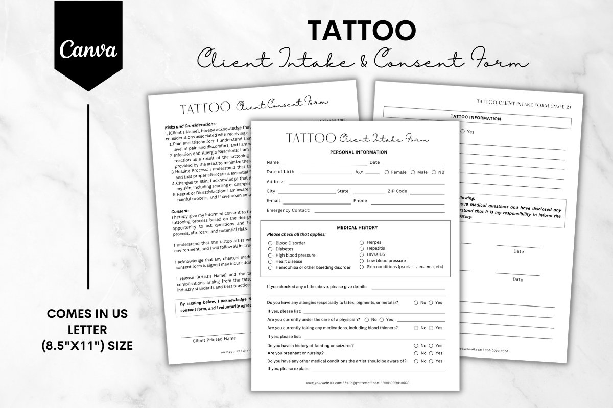 Tattoo Consent Form Template Free