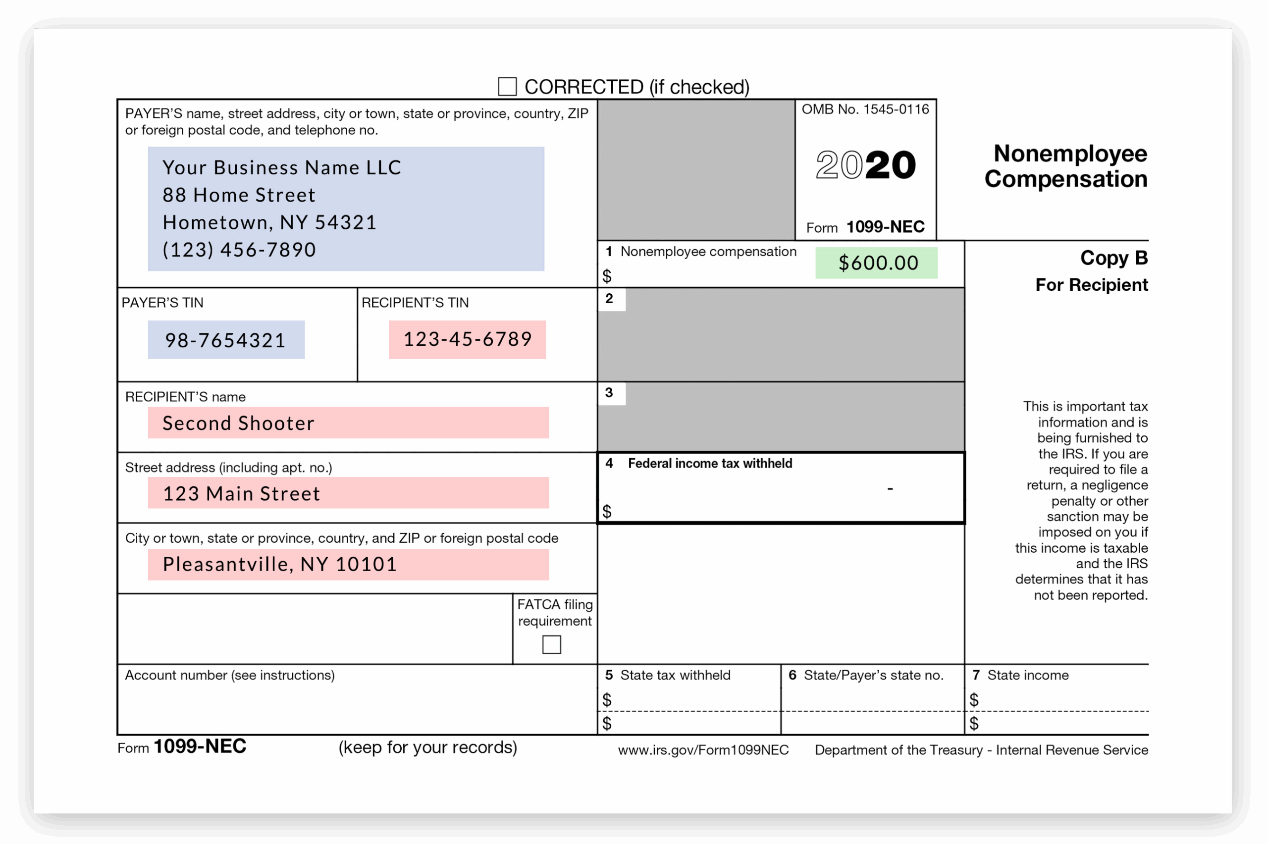The New 1099 NEC IRS Form For Second Shooters U0026 Independent Contractors formerly 1099 MISC Lin Pernille