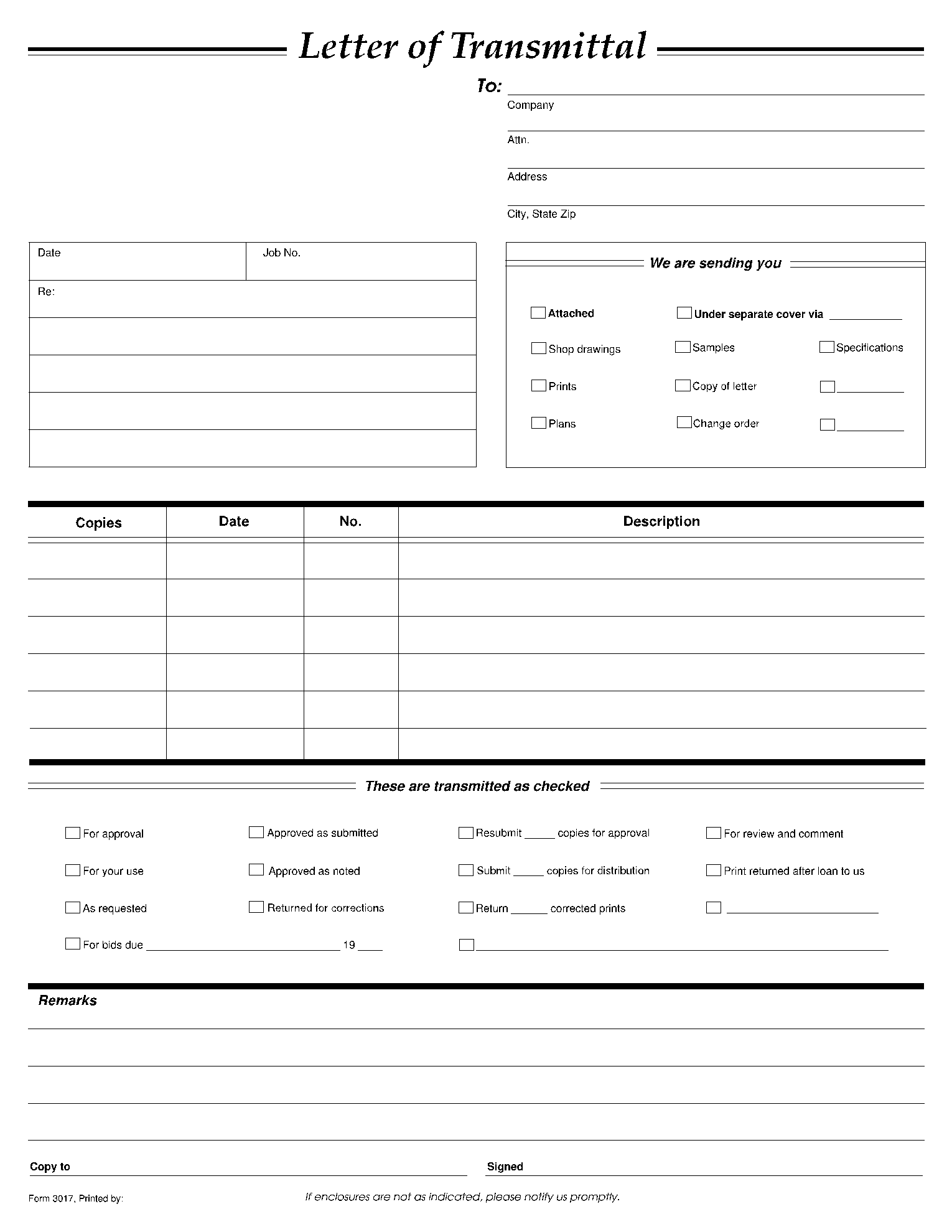 Transmittal Form Fill U0026 Download The PDF Template Printable 