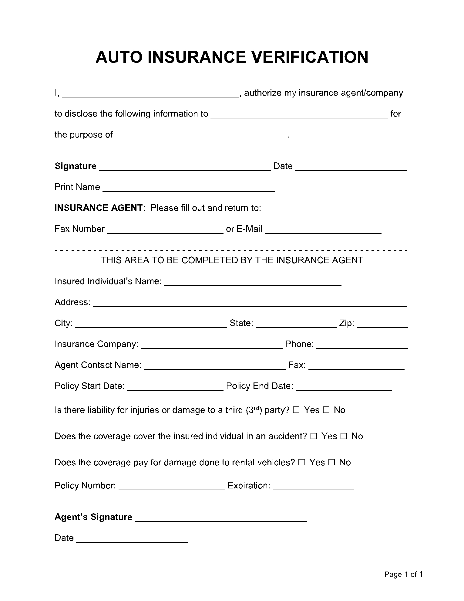 Verification Form Templates Free CocoSign