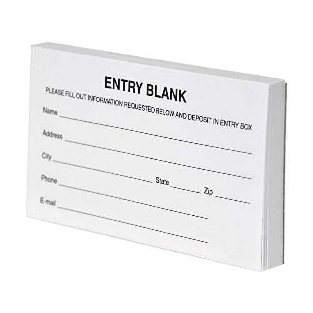 White Raffle Contest Entry Forms 5