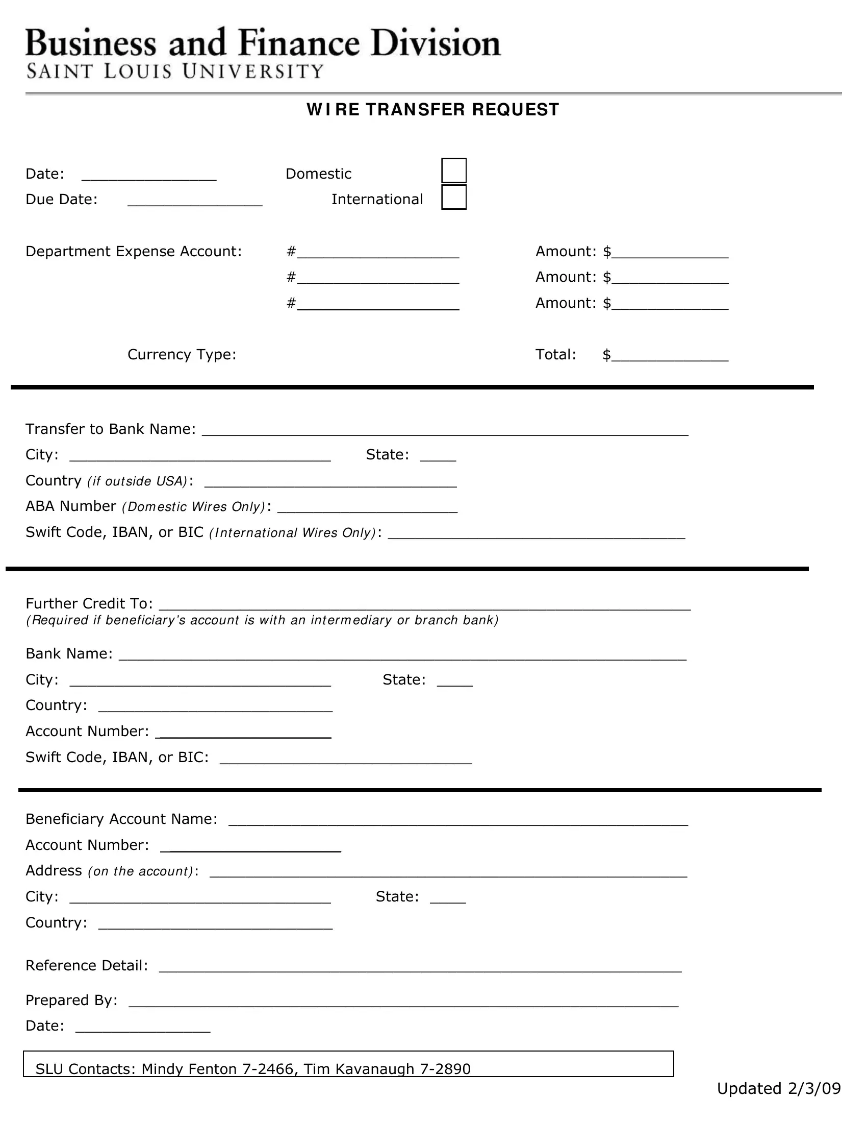 Wire Transfer Request Form Fill Out Printable PDF Forms Online